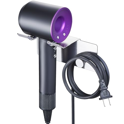 LOXSUN Föhn Halterung, Fönhalter Ohne Bohren, SUS304 Edelstahl Föhnhalter Wand Ohne Bohren, Föhnhalterung für Haartrockner, Haartrocknerhalter Wandhalterung, Fönhalterung für Badezimmer von LOXSUN