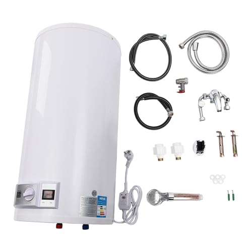 80L Elektrischer Warmwasserspeicher Mit Handbrause,2000W 77-167°F Elektrospeicher Boiler Wasserbereiter Gerät mit Auslaufschutz von LOYEMAADE
