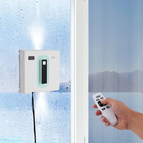 Fensterputzroboter mit Doppel-Düsen, Automatischer Fensterroboter Intelligente Pfadplanung, Fensterwischroboter Nassreinigung mit Fernbedienung von LOYEMAADE