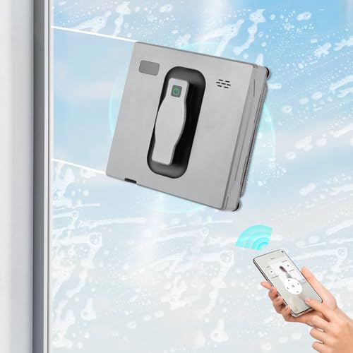 Fensterwischroboter Dual Side Spray Fensterreinigungsroboter mit 18μm Ultraschall-Zerstäubung, 3 intelligente Pfadplanung, Fensterputz roboter mit Fernsteuerung/APP von LOYEMAADE