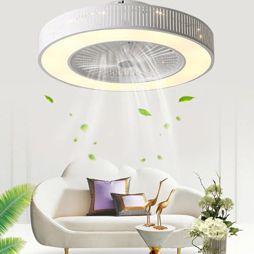LOYEMAADE Deckenventilator Beleuchtung Timer Leiser Wohn Modern Acryl Fernbedienung Deckenventilator Licht LED Zimmer Schlaf Lüfter 6 Geschwindigkeiten von LOYEMAADE
