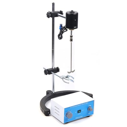 Labor-Rührer Elektrisch Rührwerk Überkopfrührer 220V 3000 U/min Laborrührer Laborrührer Präzisionsmischer 0-120 Minuten Timer von LOYEMAADE