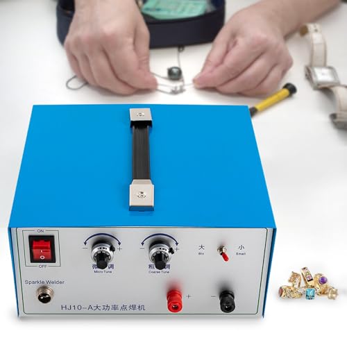 Punktschweißgerät,100A Gold Silber Schweißgeräte Schmuck Pulse Spot Welder Welding Machine Einstellbare Schweißgeschwindigkeit 500W von LOYEMAADE