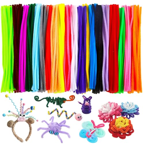LOYORTY Pfeifenreiniger, 20 verschiedene farbige Pfeifenreiniger, Bastelbedarf, Pfeifenreiniger, Chenille-Stiele, flauschige Drahtstäbe für Bastelarbeiten, Projekte, Dekorationen, 3000 Stück LOYORTY Pfeifenreiniger, 20 verschiedene farbige Pfeifenreiniger, Bastelbedarf, Pfeifenreiniger, Chenille-Stiele, flauschige Drahtstäbe für Bastelarbeiten, Projekte, Dekorationen, 3000 Stück von LOYORTY