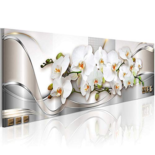 DIY 5D Diamand Painting Set Full Orchidee Round Drill,40x80cm Groß Vollbohrer Crystal Strass Stickerei Malerei Kreuzstich von Nummer Kit Kunst Handwerk für Heimwand Deko Gemälde Erwachsene R2995 von LOYYE