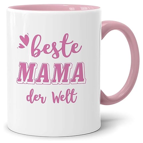 Beste Mama der Welt Tasse, Geschenke für Mama Muttertagsgeschenke Geburtstagsgeschenk Weihnachtsgeschenke Kaffeetasse für Mutter Geschenk Geburtstag Muttertag Weihnachten (Rosa für Mama) von LOZACHE