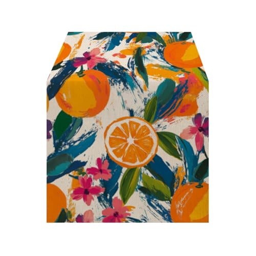 LOZULO Modern Frucht Orange Pflanzen Blumen Frühling Tischläufer,Sommer Saisonnal Küche Tisch Dekoration Drinnen Urlaub Party Dekor,Tischläufer Outdoor Abdichtung Table Runner 40x140 cm LOZULO Modern Frucht Orange Pflanzen Blumen Frühling Tischläufer,Sommer Saisonnal Küche Tisch Dekoration Drinnen Urlaub Party Dekor,Tischläufer Outdoor Abdichtung Table Runner 40x140 cm von LOZULO