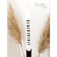 Glückskerze Mit Name/Geschenk Mitbringsel Stabkerze Text von LOveMESewing