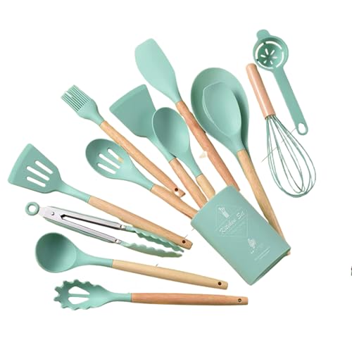 LP Fusion Home - 14-Piece Silicone Kitchen Utensil Set (Green) von LP Fusion