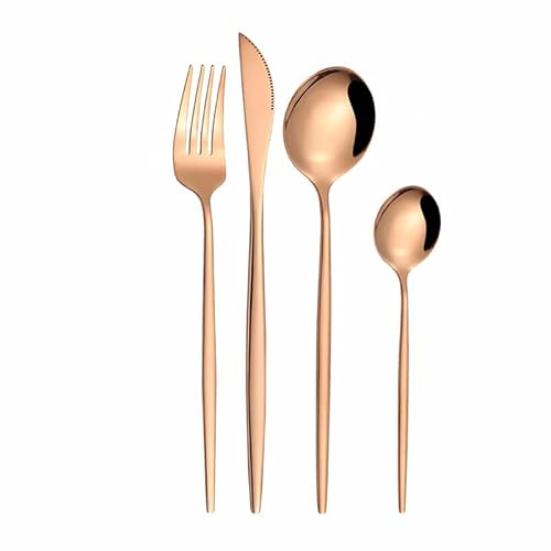 LP Fusion Home - Portuguese Style 24-Piece Stainless Steel Cutlery Set (Rosa Gold) von LP Fusion
