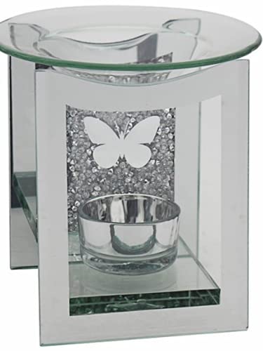 L&P Spiegel Kristall Schmetterling Glas Duftlampe Duftkerze Geschenk von paxdun