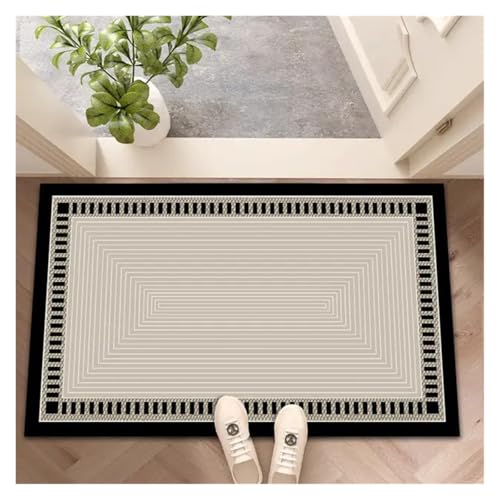 LPACXBYD Fußmatten Simplicity Geometric Print Mat Antifouling Fußmatte rutschfeste Teppiche for Schlafzimmer Teppiche Fußmatte Zum Saugen von Eingangstüren(2,40cm x 60cm) von LPACXBYD