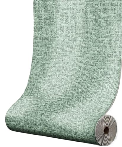 LPACXBYD Wärmedämmende Tapete Leinenschaum Selbstklebende einfarbige verdickte wasserdichte Hintergrundwand-Renovierungstapeten-Wandaufkleber(Light green,1pcs 50cmX2.8m) von LPACXBYD