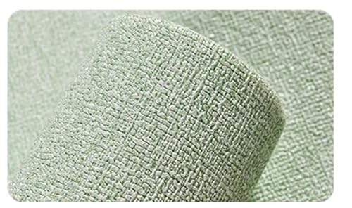 LPACXBYD Wärmedämmende Tapete Verdicken Sie selbstklebende Wärmedämmtapeten aus Leinen in Unifarbe, Dekor-Wandaufkleber, Renovierungs-Antikollisionstapeten(Light green,50cmx1000cm) von LPACXBYD