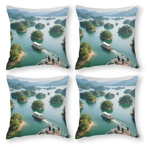 LPAGBCNU Thousand Islands 4 Stück Kissenbezug Set Bohemian Sofa Kissenbezug Dekorative Wurfkissenbezug Wohnzimmer Sofa Bett Sofa Sofa Sofa mit unsichtbarem Reißverschluss LPAGBCNU Thousand Islands 4 Stück Kissenbezug Set Bohemian Sofa Kissenbezug Dekorative Wurfkissenbezug Wohnzimmer Sofa Bett Sofa Sofa Sofa mit unsichtbarem Reißverschluss von LPAGBCNU