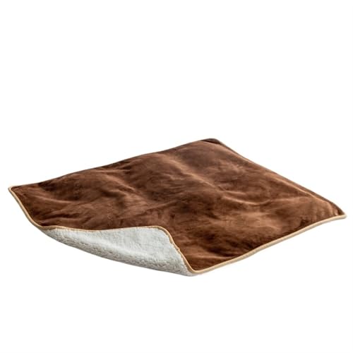 LPAGOLMIX Haustierdecke wasserdichte Haustierdecke Schafwolle Haustier Decke Bett wasserdicht Kissen Frühling und Herbst Katze Hund 10 Jahreszeiten Flanell(Brown,75X100cm) von LPAGOLMIX