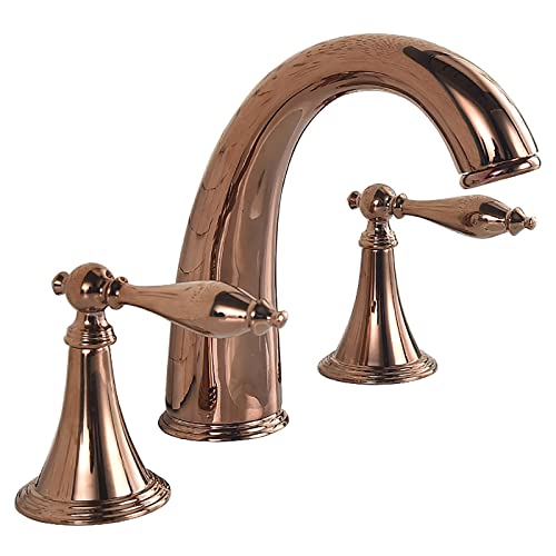 LPAGOLMIX Wasserhahn Messing Badezimmer Waschbecken Wasserhahn 2 Griffe Becken 3 Löcher Toilette Wasserhahn heiß und kalt von LPAGOLMIX