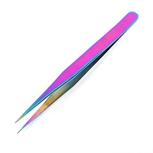 Pinzette Präzisionspinzette, Edelstahl Gerade Gebogene Wimpern Regenbogen Falsche Wimpern Verlängerung Zange Spitze Schere von LPAGOLMIX