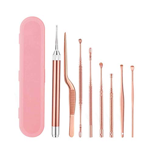Pinzette Präzisionspinzette, LED-Licht Ohr Pick Ohrenschmalz Entfernung Earpick Nase Sauber Picks Wachs Entferner 6Pcs/7Pcs/8Pcs von LPAGOLMIX