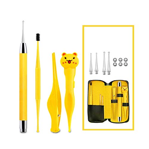 Pinzette Präzisionspinzette, Ohrreiniger Earpicks Ohrenschmalzentfernungswerkzeuge LED-Licht Taschenlampe Earpick Ohrlöffel Ohrenpflege Ohr von LPAGOLMIX