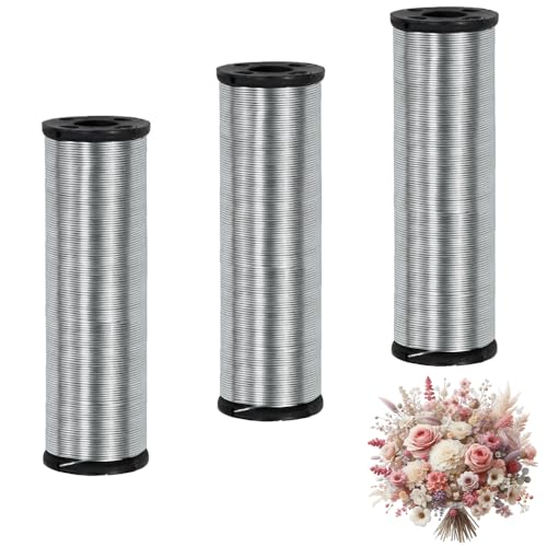 LPAMABA 3 Rollen 100 M/Rolle ø0,7mm Bindedraht Wickeldraht Blumendraht Blumen Pflanzen Basteldraht Wickeldraht Garten Blumen Bindedraht Silber Floristendraht Graht Für Blumensträußen LPAMABA 3 Rollen 100 M/Rolle ø0,7mm Bindedraht Wickeldraht Blumendraht Blumen Pflanzen Basteldraht Wickeldraht Garten Blumen Bindedraht Silber Floristendraht Graht Für Blumensträußen von LPAMABA