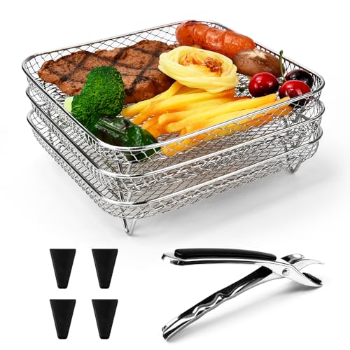 LPAMABA 3 Stück 304 Edelstahl Air Fryer Racks Korb Stapelbar Luftfritteuse Racks Heißluftfritteuse Racks Luftfritteuse Korb Air Fryer Tray Grillrost Rack Air Fryer Heißluftfritteuse Zubehör LPAMABA 3 Stück 304 Edelstahl Air Fryer Racks Korb Stapelbar Luftfritteuse Racks Heißluftfritteuse Racks Luftfritteuse Korb Air Fryer Tray Grillrost Rack Air Fryer Heißluftfritteuse Zubehör von LPAMABA