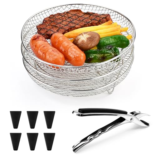 LPAMABA 3 Stück φ20cm Rund Air Fryer Racks Korb 304 Edelstahl Stapelbar Luftfritteuse Racks Heißluftfritteuse Racks Luftfritteuse Korb Air Fryer Tray Grillrost Rack Air Fryer Heißluftfritteuse Zubehör LPAMABA 3 Stück φ20cm Rund Air Fryer Racks Korb 304 Edelstahl Stapelbar Luftfritteuse Racks Heißluftfritteuse Racks Luftfritteuse Korb Air Fryer Tray Grillrost Rack Air Fryer Heißluftfritteuse Zubehör von LPAMABA
