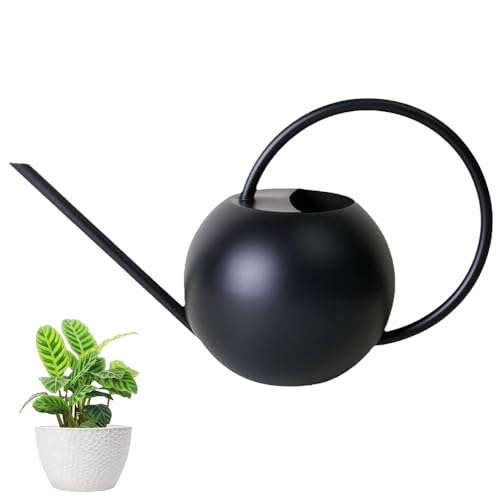LPAMABA 400ml Gießkanne Indoor Giesskanne Metall Edelstahl Gießkanne Klein Blumengießkanne für Zimmerpflanzen Sukkulenten Mini Gießkanne Schwarz Gartengießkanne von LPAMABA