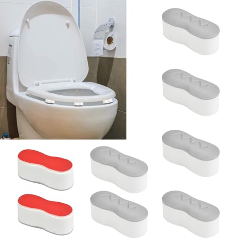 LPAMABA 8 Stück WC Sitz Puffer Toilettensitz Stoßstangen WC Sitz Toilettensitz Abstandhalter Auflagestopfen für Bidet mit starkem Klebstoff von LPAMABA