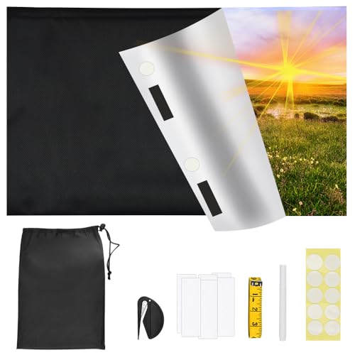 LPAMABA Fenster Verdunkelung 200x145cm Sonnenschutz Dachfenster Rollo Verdunkelungsrollo Verdunklungsstoff Hitzeschutz Außen mit Lineal & Schere & Markierstift & 20 Stück Klettverschluss LPAMABA Fenster Verdunkelung 200x145cm Sonnenschutz Dachfenster Rollo Verdunkelungsrollo Verdunklungsstoff Hitzeschutz Außen mit Lineal & Schere & Markierstift & 20 Stück Klettverschluss von LPAMABA