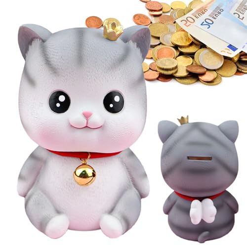 LPAMABA Spardose Kinder Katze Spardose Unzerbrechliche Spardose Sparschwein in Katzeform Münze Spardosen Jungen und Mädchen Super Süßes Sparbox Geschenk Geeignet für Geburtstage Weihnachten Babyparty von LPAMABA