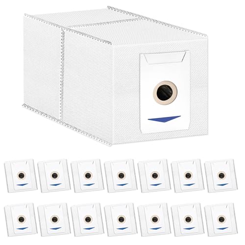 LPAMABA 15 Stück Staubbeutel für Ecovacs Deebot T30 Pro Omni / T30 Omni Saugroboter Zubehör 3L Großes Fassungsvermögen Staubsaugerbeutel Antibakterieller Staubsaugerbeutel Ersatzteile für Ecovacs von LPAMABA