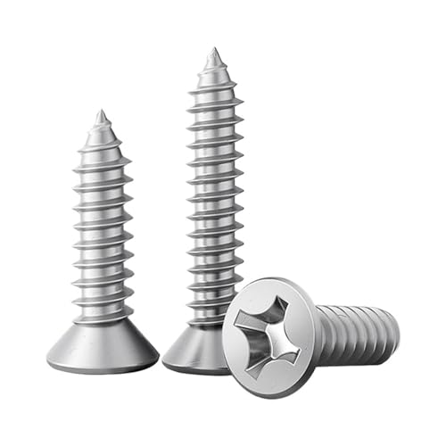 LPANBTGU 100 304 Edelstahl Kreuz Nut Senkkopf Selbstschneidende Schrauben,(M2x8) von LPANBTGU