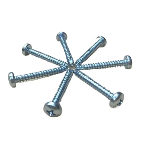 LPANBTGU 50 M3/M3.5 Kreuzschlitz-Blechschrauben mit rundem Kopf und flachem Schwanz(M3.5x10mm) von LPANBTGU