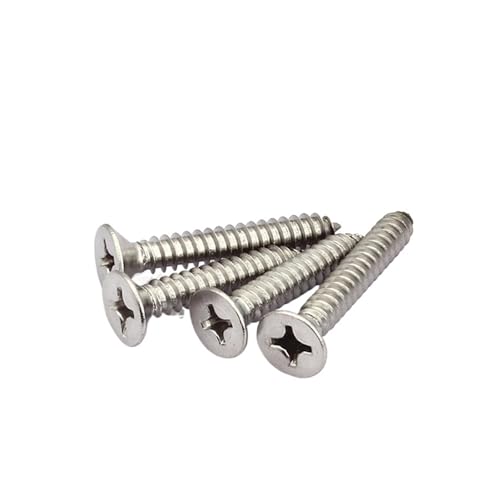 LPANBTGU M4 304 Edelstahl Kreuzschlitz Senkkopf Selbstschneidende Schraube(30PCS,M4x18mm) von LPANBTGU