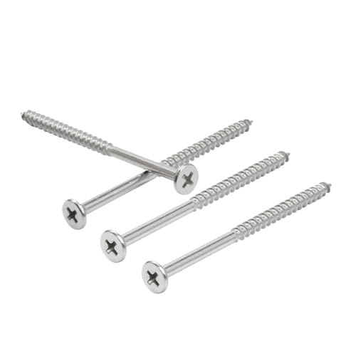 LPANBTGU M4 Flachkopf-Kreuzschlitz-Blechschraube,(60mm 15pcs) von LPANBTGU