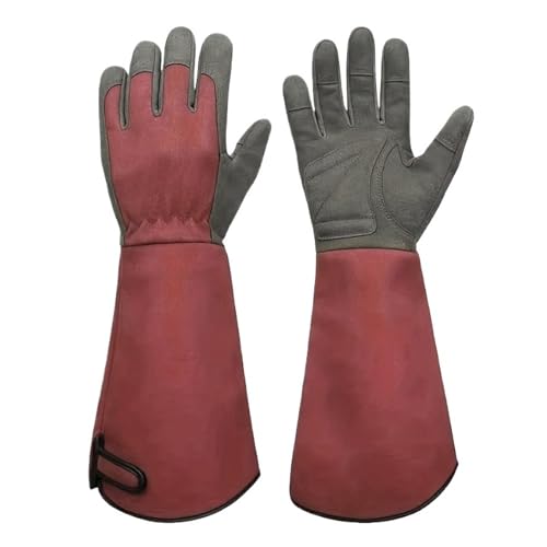 LPATEBCVU Lange Gartenhandschuhe Dornensichere Gartenhandschuhe for Damen, lange Handschuhe, Herren for Rosenschneiden mit Touchscreen, atmungsaktive Arbeitshandschuhe(M) von LPATEBCVU