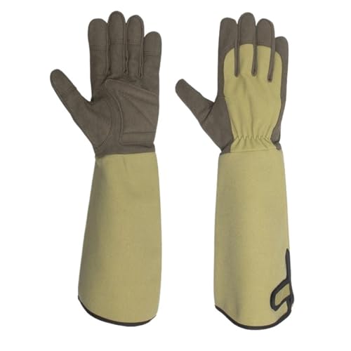 LPATEBCVU Lange Gartenhandschuhe Langarm Schutz Gartenarbeit Handschuhe Unterarm for BBQ Garten Wärme Beständig(M) von LPATEBCVU