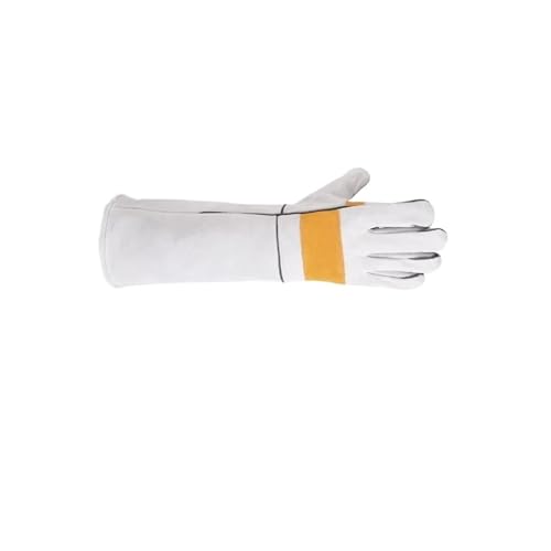 LPATEBCVU Lange Gartenhandschuhe Lange dornensichere Arbeitshandschuhe aus atmungsaktivem Leder for den Garten, Schutzhandschuhe(Color1-45cm) von LPATEBCVU