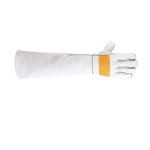 LPATEBCVU Lange Gartenhandschuhe Lange dornensichere Arbeitshandschuhe aus atmungsaktivem Leder for den Garten, Schutzhandschuhe(Color1-60cm) von LPATEBCVU