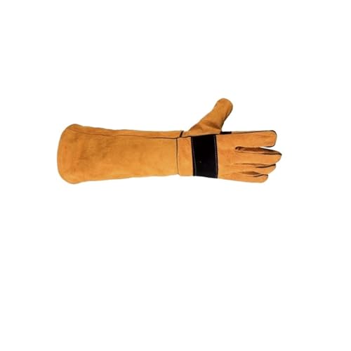 LPATEBCVU Lange Gartenhandschuhe Lange dornensichere Arbeitshandschuhe aus atmungsaktivem Leder for den Garten, Schutzhandschuhe(Color3-45cm) von LPATEBCVU