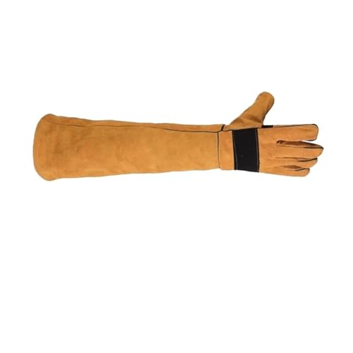 LPATEBCVU Lange Gartenhandschuhe Lange dornensichere Arbeitshandschuhe aus atmungsaktivem Leder for den Garten, Schutzhandschuhe(Color3-60cm) von LPATEBCVU