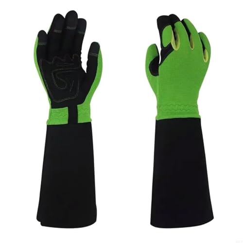 LPATEBCVU Lange Gartenhandschuhe Rosenschnitthandschuhe for Männer und Frauen, lange, dornensichere Gartenhandschuhe, Gartenarbeitshandschuhe(Green) von LPATEBCVU