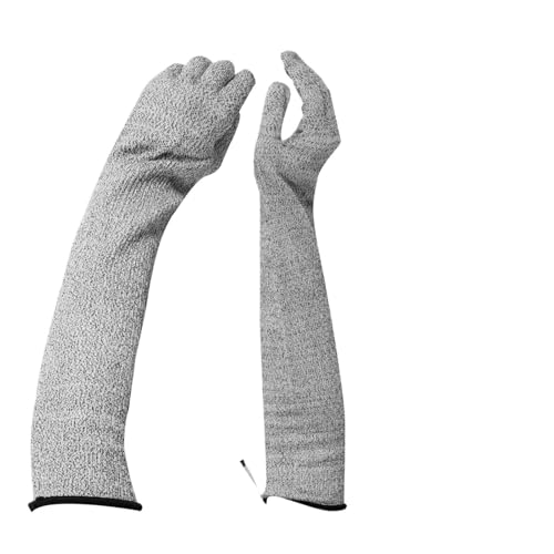 LPATEBCVU Lange Gartenhandschuhe Schnittfeste Ärmel, Sicherheits- und Durchstichschutzhandschuhe mit vollem Finger, atmungsaktiv, langer Armschutz for den Armarbeitsschutz(3 Pairs) von LPATEBCVU