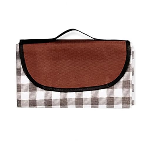 LPATEBCVU Picnic Blanket Extra große tragbare Picknickdecke, Faltbare Matte mit Griff, wasserdichtes, sanddichtes Oxford-Gewebe(Coffee) von LPATEBCVU