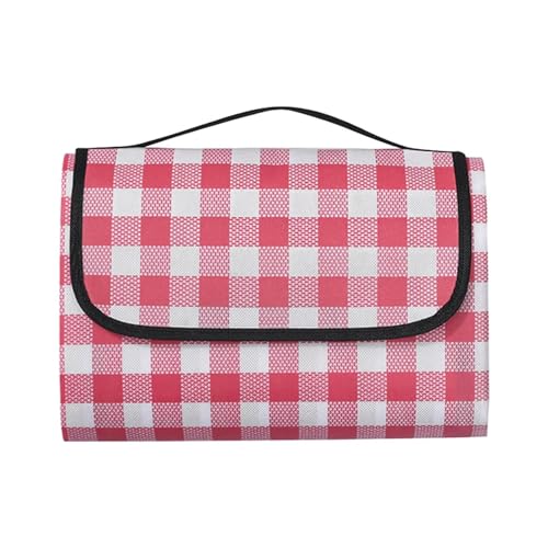 LPATEBCVU Picnic Blanket Faltbare Camping Picknick Matte wasserdichte Tragbare Camp Isomatte Verdicken Outdoor Picknick Decke Strand Tour Camping Matratze(Red,180x200cm) von LPATEBCVU