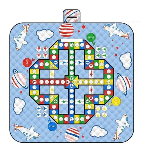 LPATEBCVU Picnic Blanket Verdickte wasserdichte Picknick-Stranddecke Camping-Bodenmatte(Flying Chess,150x200CM) von LPATEBCVU
