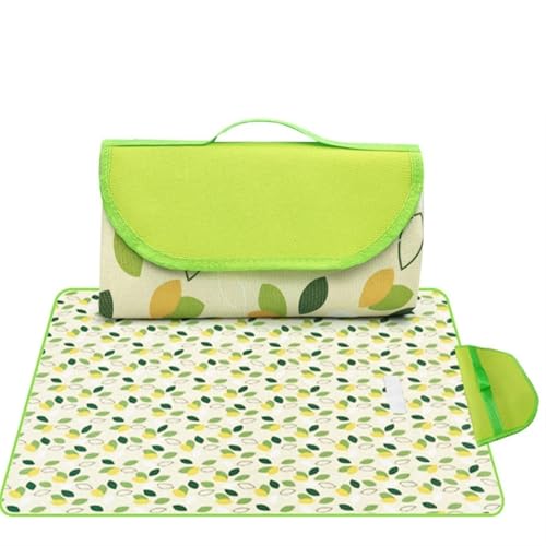 LPATEBCVU Picnic Blanket wasserdichte tragbare Camping Picknick Stranddecke Plaid Wandern Reise Faltbare Isomatte(Oxford Cloth Green,150X80cm) von LPATEBCVU