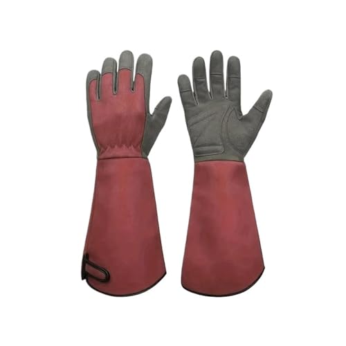 Lange Gartenhandschuhe Dornensichere, atmungsaktive Gartenhandschuhe aus Segeltuch, verstellbare Manschette, ideal for Beschneiden von Rosen, berührbarer Bildschirm, Gartenarbeitshandschuhe(M) von LPATEBCVU