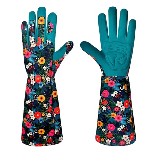 Lange Gartenhandschuhe Gartenhandschuhe for Damen, Hofpflegehandschuhe, langlebig, schnittfest und durchstichfest, langer Armschutz von LPATEBCVU
